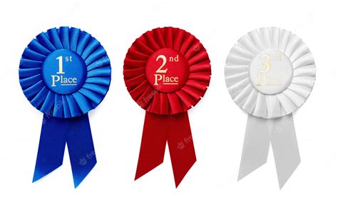 Premium Photo 1st 2nd And 3rd Place Ribbon Rosettes