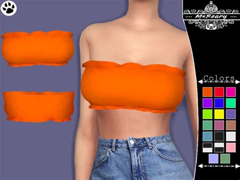 Ruffled Bandage Top By Msbeary At Tsr Sims 4 Updates