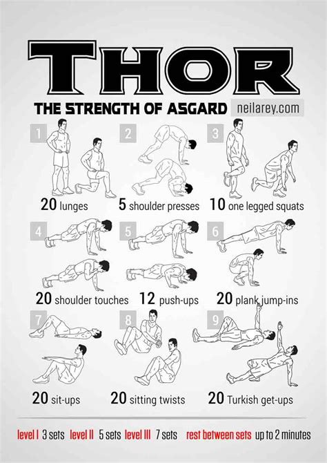 Thor Bodyweight Workout Routine Pop Workouts