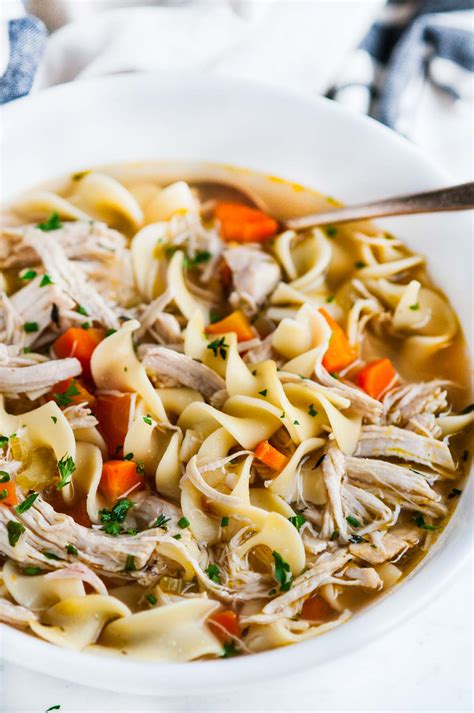Turn the heat up to medium to bring to a simmer. Instant Pot Chicken Noodle Soup - Aberdeen's Kitchen