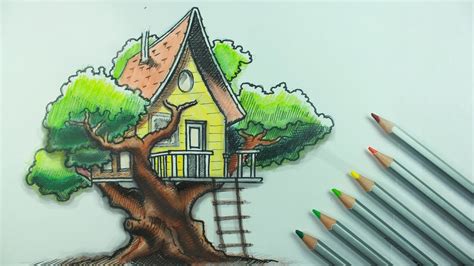 Cool tree house ideas to take your project to the next level. Drawing a Tree House | Time Lapse (mickirway) - YouTube