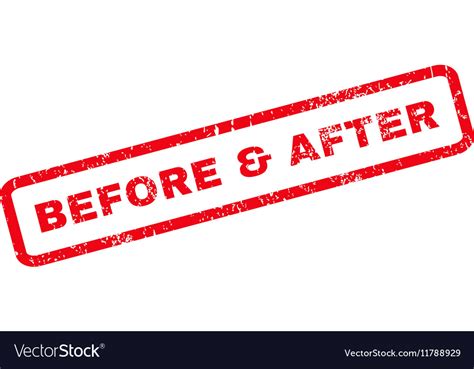 Before After Rubber Stamp Royalty Free Vector Image