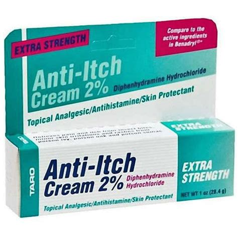 Anti Itch Cream Taro Diphenhydramine Hydrochloride 2 And Zinc Acetate