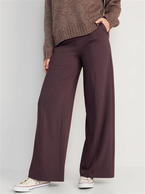 High Waisted Powersoft Wide Leg Pants Old Navy Pants For Women Wide Leg Pants Outfit Wide