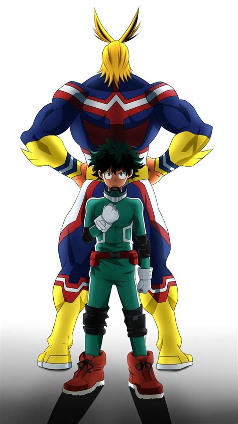 An Anime Character Standing Next To Another Character With Their Hands