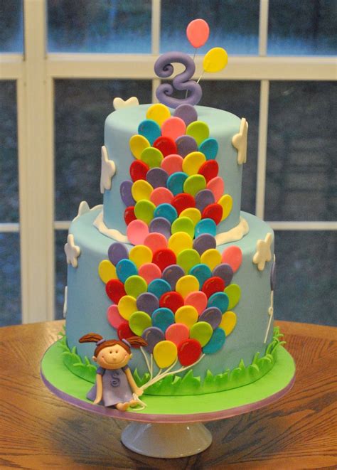 Sifted cake flour, 2 1/2 teaspoon baking. Balloons cake idea | 1st birthday cakes, 3rd birthday ...