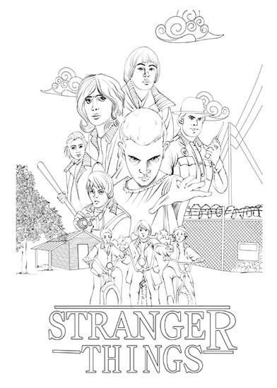 Free Printable Stranger Things Coloring Pages | Cat coloring book