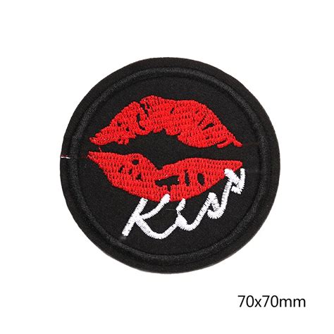 Iron On Patches For Clothing Kiss Red Lips Patch Fabric Badge