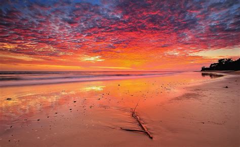 Wallpaper Pantai Terbenam Andira Gambar