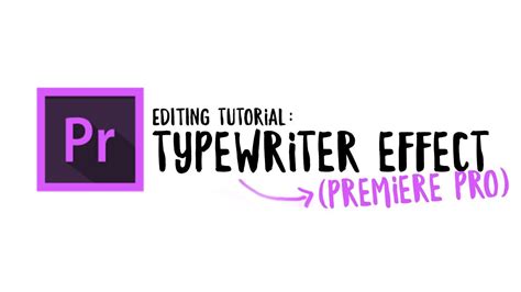 Click to open premiere pro on windows or mac. Premiere Pro Tutorial: Typewriter Text Effect Animation ...