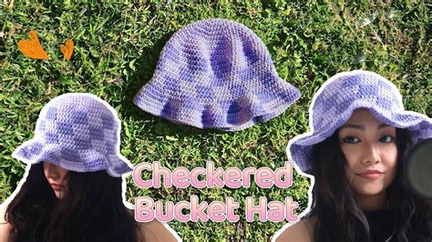 Checkered Bucket Hat Crochet Tutorial For Beginners Youtube