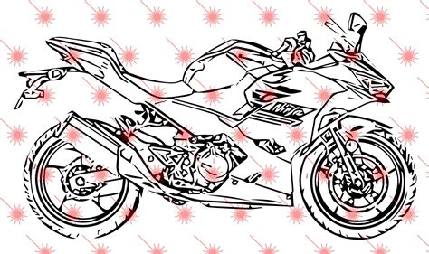 2021 Kawasaki Ninja Svg Dxf Eps Archivos Vectoriales Para Etsy