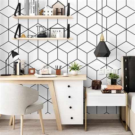 Nordic Style Wallpaper Ins Tv Background Black And White