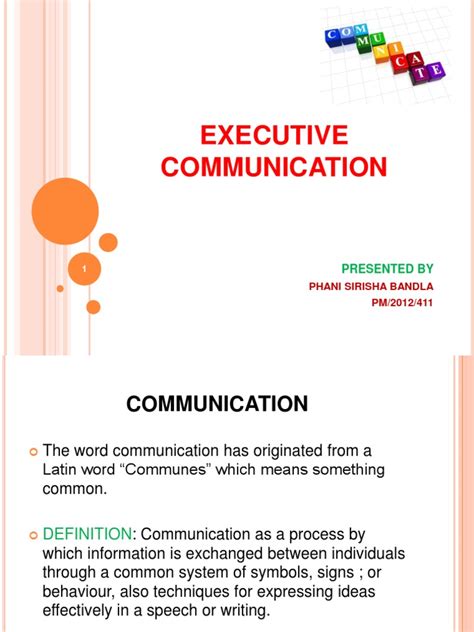 Executive Communication Code Communication