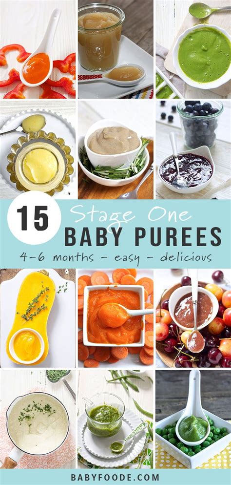 15 Stage One Baby Food Purees (4-6 Months) - Baby Foode ...