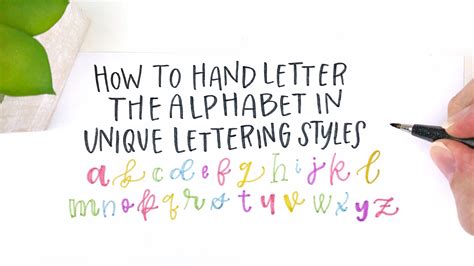 How To Hand Letter The Alphabet In Unique Lettering Styles Sarah