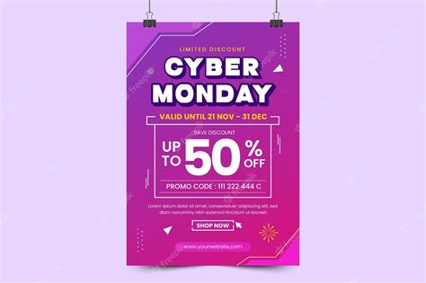 Premium Vector Cyber Monday Flyer Or Poster Design Template