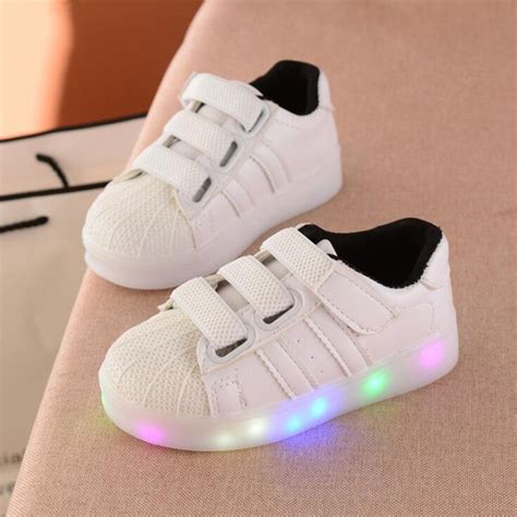 Little Kids Glowing Sneakers Children Shell Tenis Led Shoes Autumn
