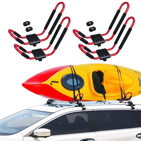 Buy Adust 2 Pair J Bar Roof Rack For Kayak Carrier Canoe Boat Paddle