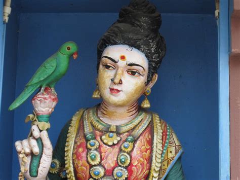 Goddess With Green Parrot Indian Goddess With A Green Parr Flickr