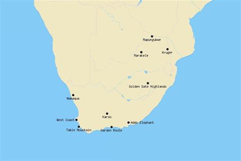 10 Most Beautiful National Parks In South Africa Map Touropia