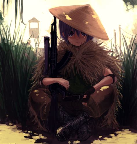 Soldier Female Weapons Solo Zerochan Anime Image Board