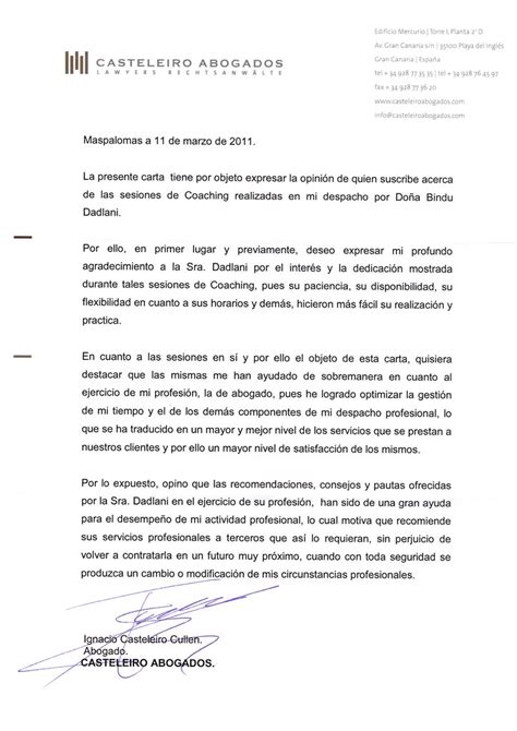 Carta De Recomendacion En Espanol