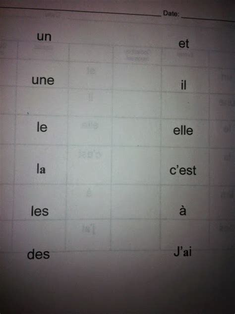 Adventures In Full Day Kindergarten Learning French Sight Words