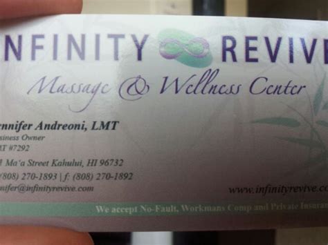 Infinity Revive Massage And Wellness Center Updated May 2024 161 Maa St Kahului Hawaii