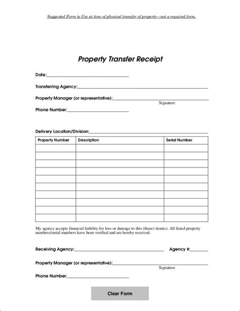 Company Property Receipt Template Great Printable Receipt Templates