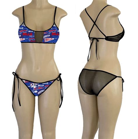 Buffalo Bills Lingerie Sexy 2 Pc Set Made W Licensed Fabric Etsy
