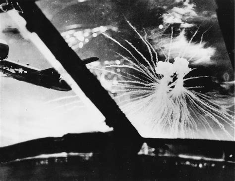 A Japanese Phosphorus Bomb Explodes Near B 24 Liberators C1945 1600 X