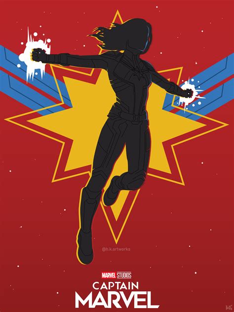 Captain Marvel Vector Poster Harsh Koshiya Posterspy