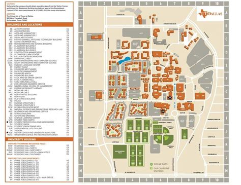 Utd Map University Of Texas Dallas Map Texas Usa