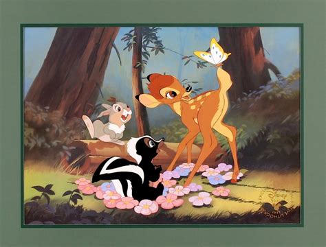 Bambi Bambi Thumper And Flower 1997 Walt Disney 11x14 Exclusive