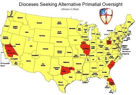 Map Shows Dioceses Seeking Alternative Primatial Oversight