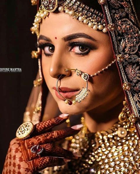 Stunning Bridal Nose Ring Rajasthani Bride Bridal Looks Indian