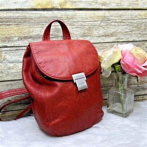 Tignanello Bags Vintage Tignanello Red Pebbled Genuine Leather