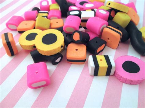 Black Licorice Candy Allsorts Polymer Clay Beads Pick Your Etsy