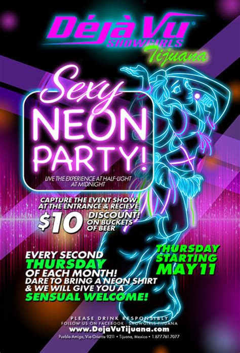 Sexy Neon Party Déjà Vu Showgirls Tijuana