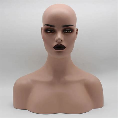 Buy Female Realistic Fiberglass Mannequin Head Bust Sale For Wig Jewelry And