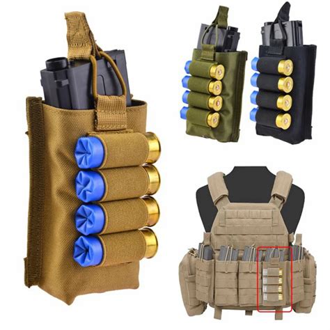Tactical Molle Vest Accessory Magazine Pouch With Gauge Airsoft