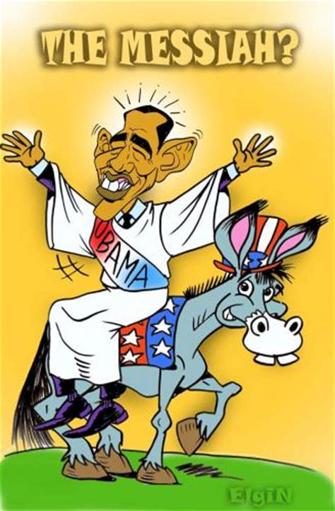 Obama Messiah Not By Subwaysurfer Politics Cartoon Toonpool