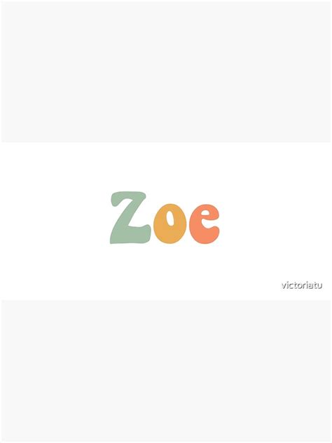 Zoe Name Bubble Letters Art Print By Victoriatu Redbubble