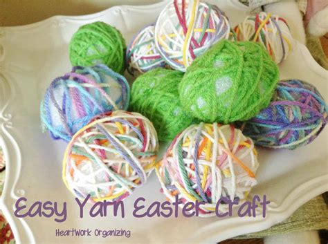 Easter Yarn Crafts Easy Yarn Easter Egg Craft Step By Step Tutorial