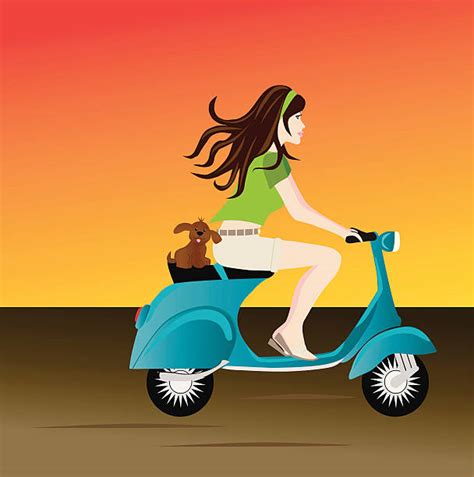 Woman Motorcycle Clip Art Illustrations Royalty Free Vector Graphics
