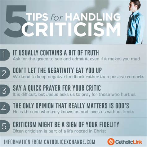 Infographic 5 Tips For Handling Criticism Catholic Link