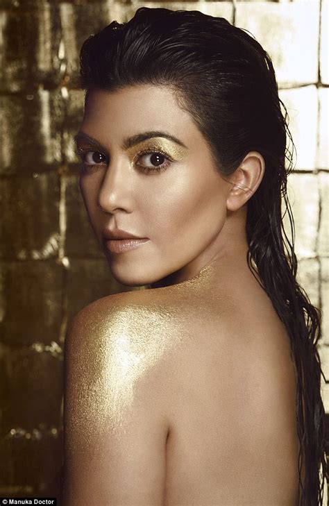 Kourtney Kardashian Goes Topless In Dazzling Beauty Daily Mail Online