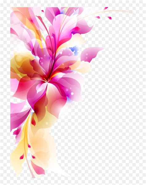 Pink Floral Abstract Background Hd Png Download Vhv