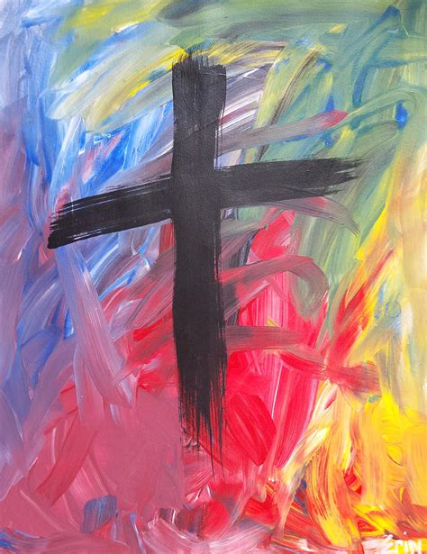 Abstract Cross Painting By Erin Morse Fine Art America